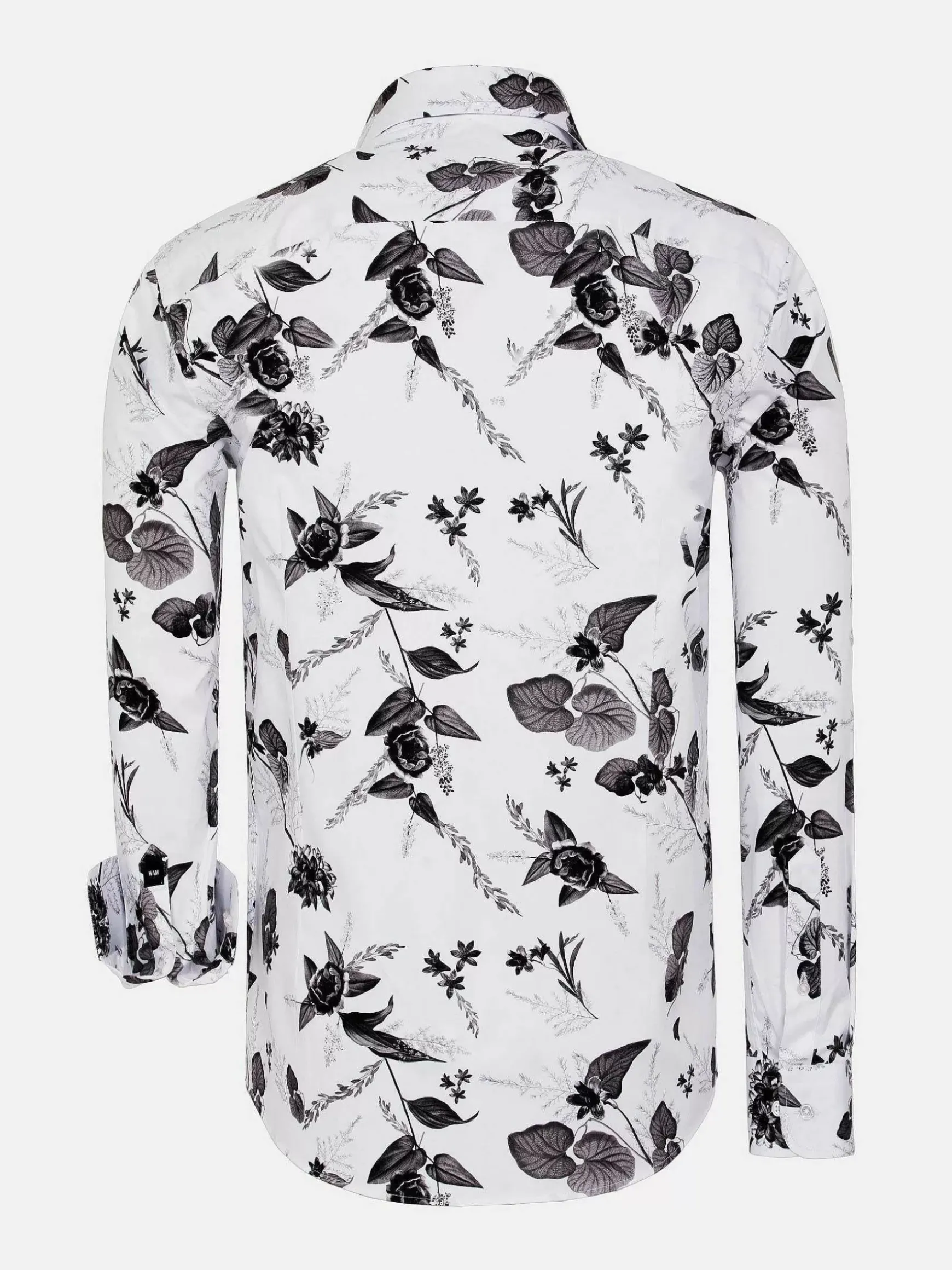 Oasis White Floral Print Overhemd Lange Mouw