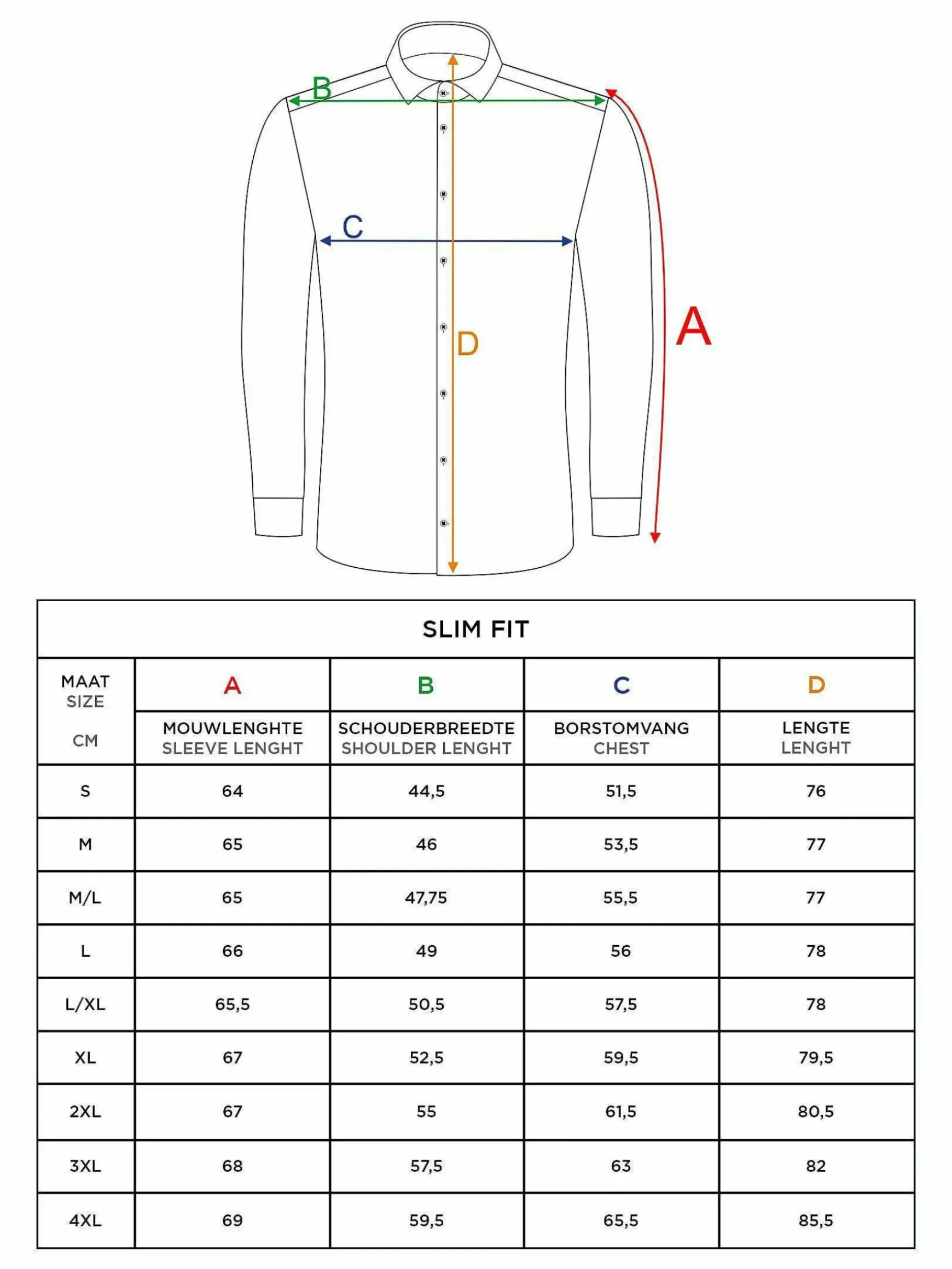 Overhemd 75428 Roma Black