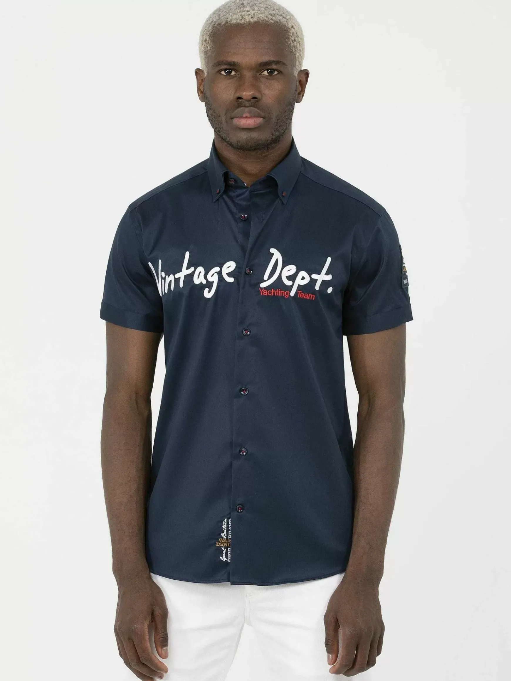 Overhemd Korte Mouw Emble Navy