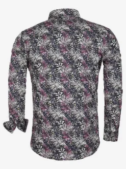 Overhemd Lange Mouw 57000 Brown White Grey Yellow