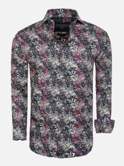 Overhemd Lange Mouw 57000 Brown White Grey Yellow