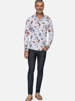 Overhemd Lange Mouw 75735 Camburn White