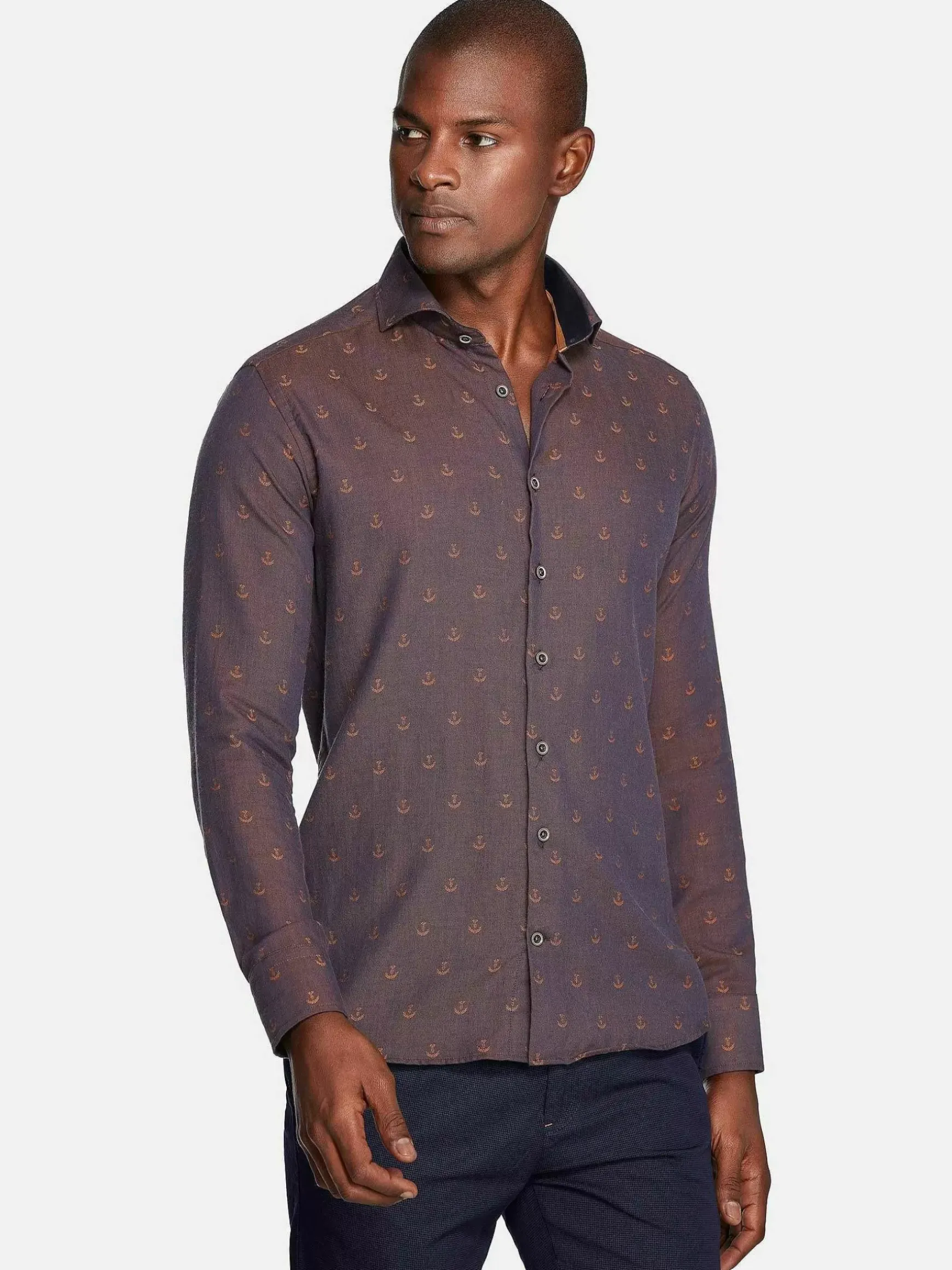 Overhemd Lange Mouw 75674 Cormes Navy