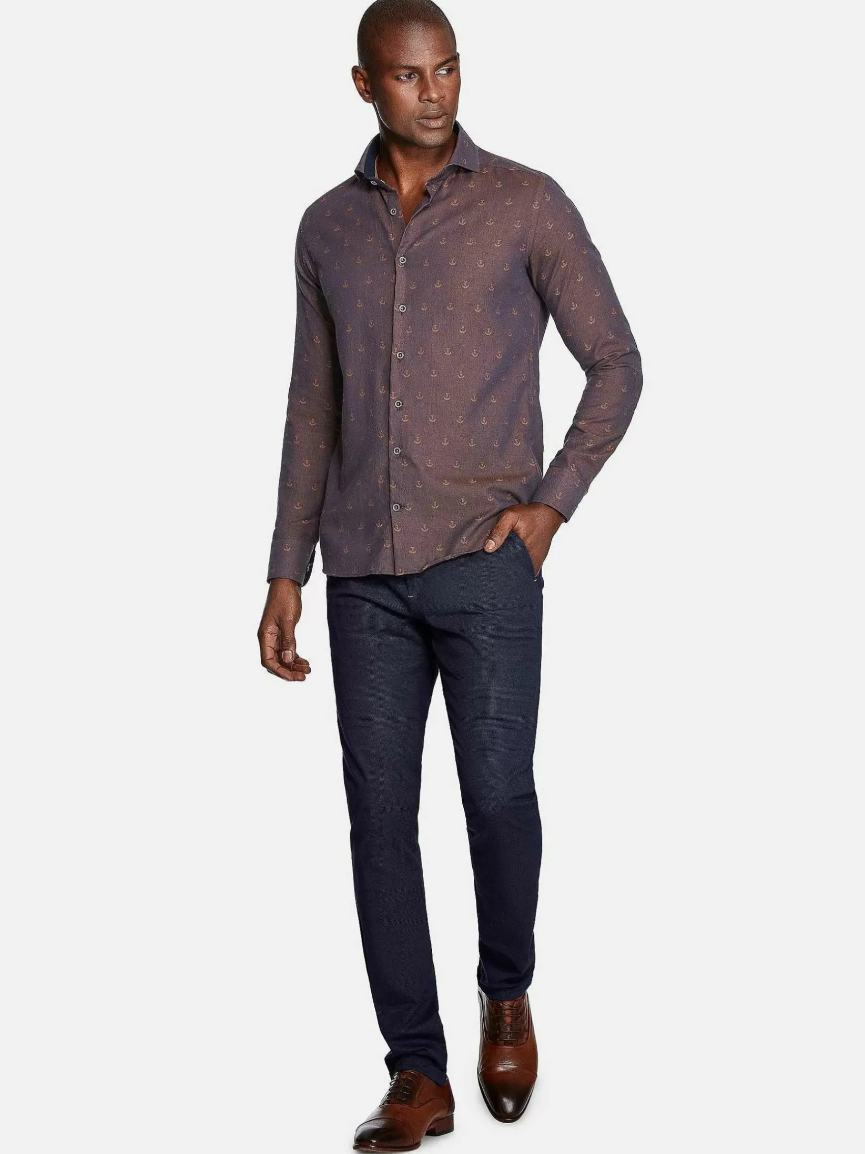 Overhemd Lange Mouw 75674 Cormes Navy