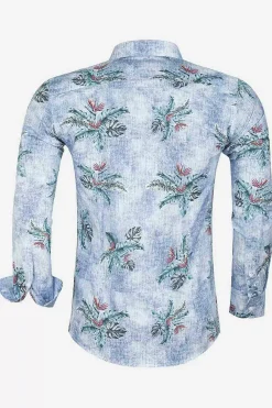 Overhemd Lange Mouw 65045 Dark Navy Yellow