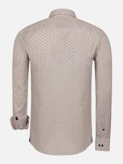 Overhemd Lange Mouw 75761 Emiliano Beige