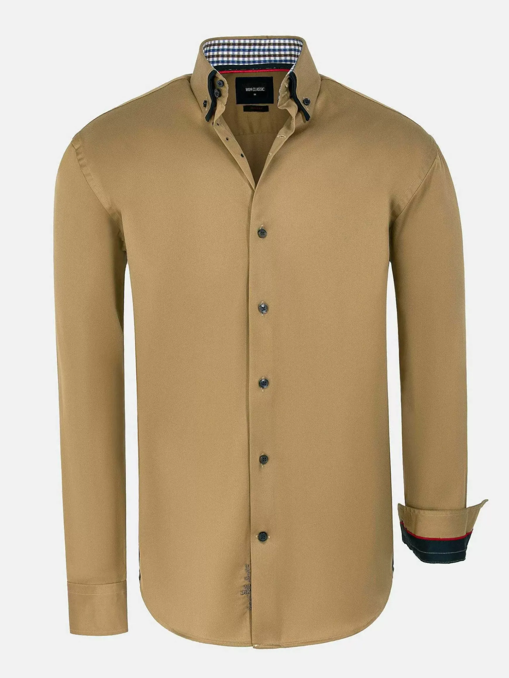 Overhemd Lange Mouw 59015 Michell Dark Beige