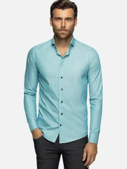 Overhemd Lange Mouw 75694 Murial Turquoise