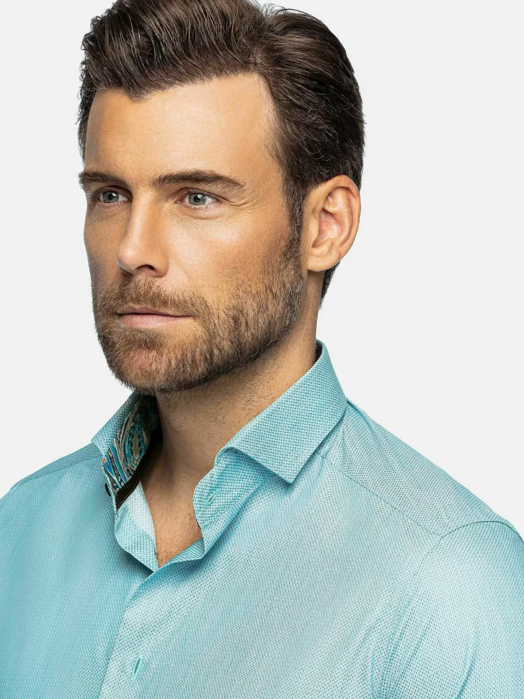 Overhemd Lange Mouw 75694 Murial Turquoise