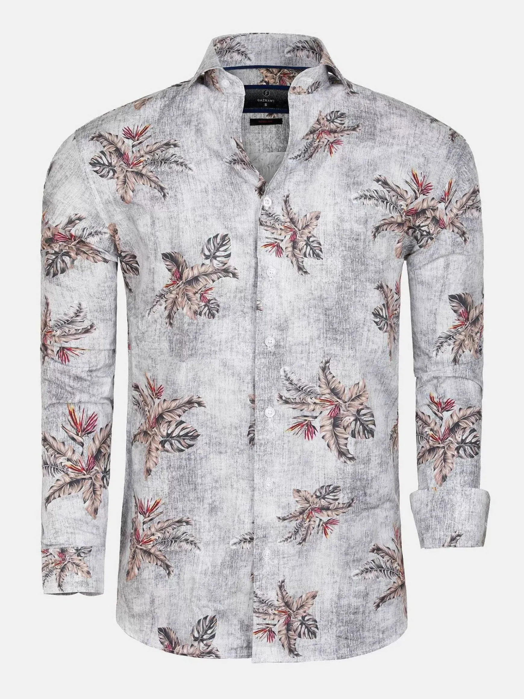 Overhemd Lange Mouw 57000 Navy Brown