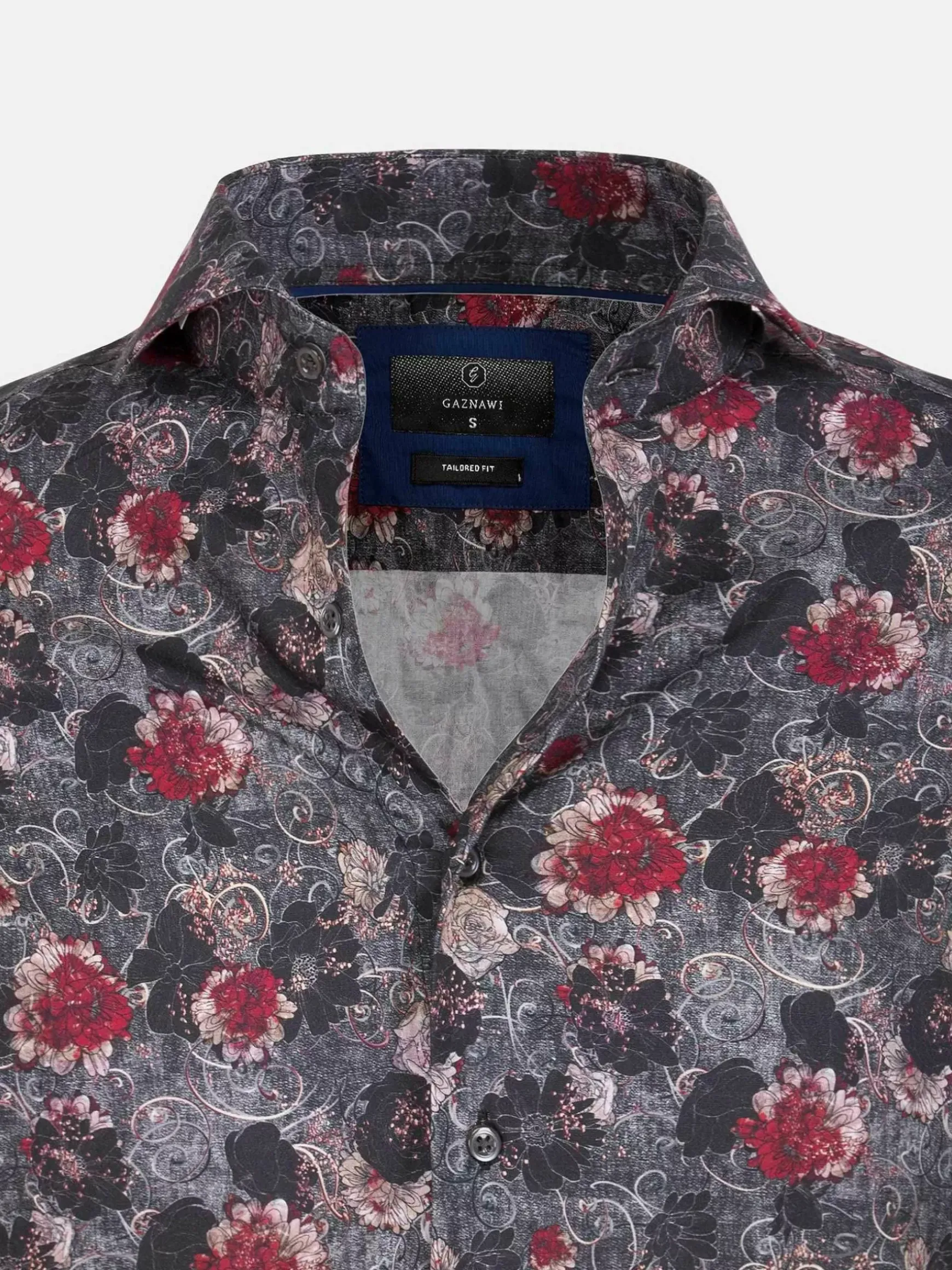 Overhemd Lange Mouw 65045 Navy Off White