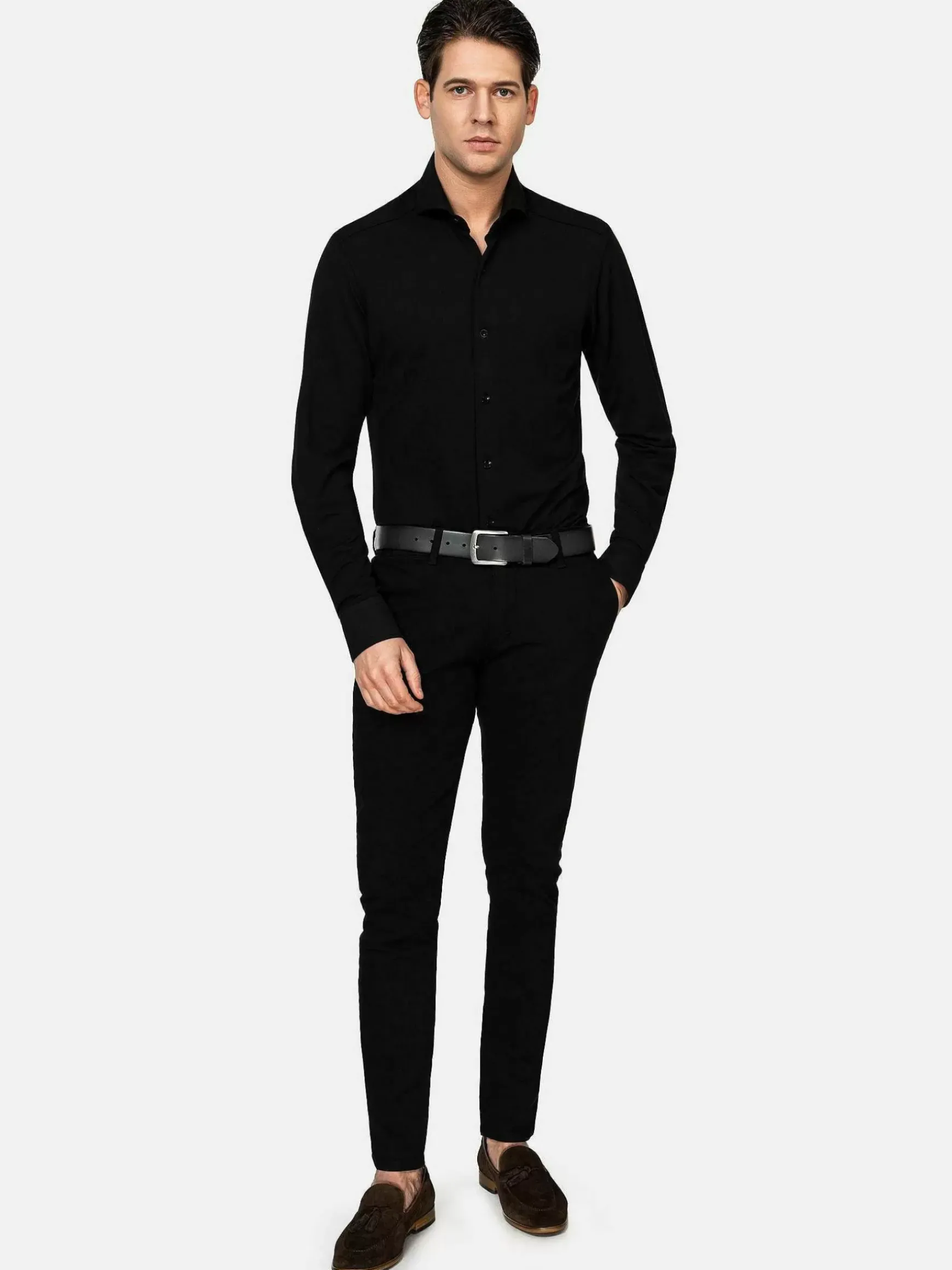 Overhemd Lange Mouw 75660 Sella Black