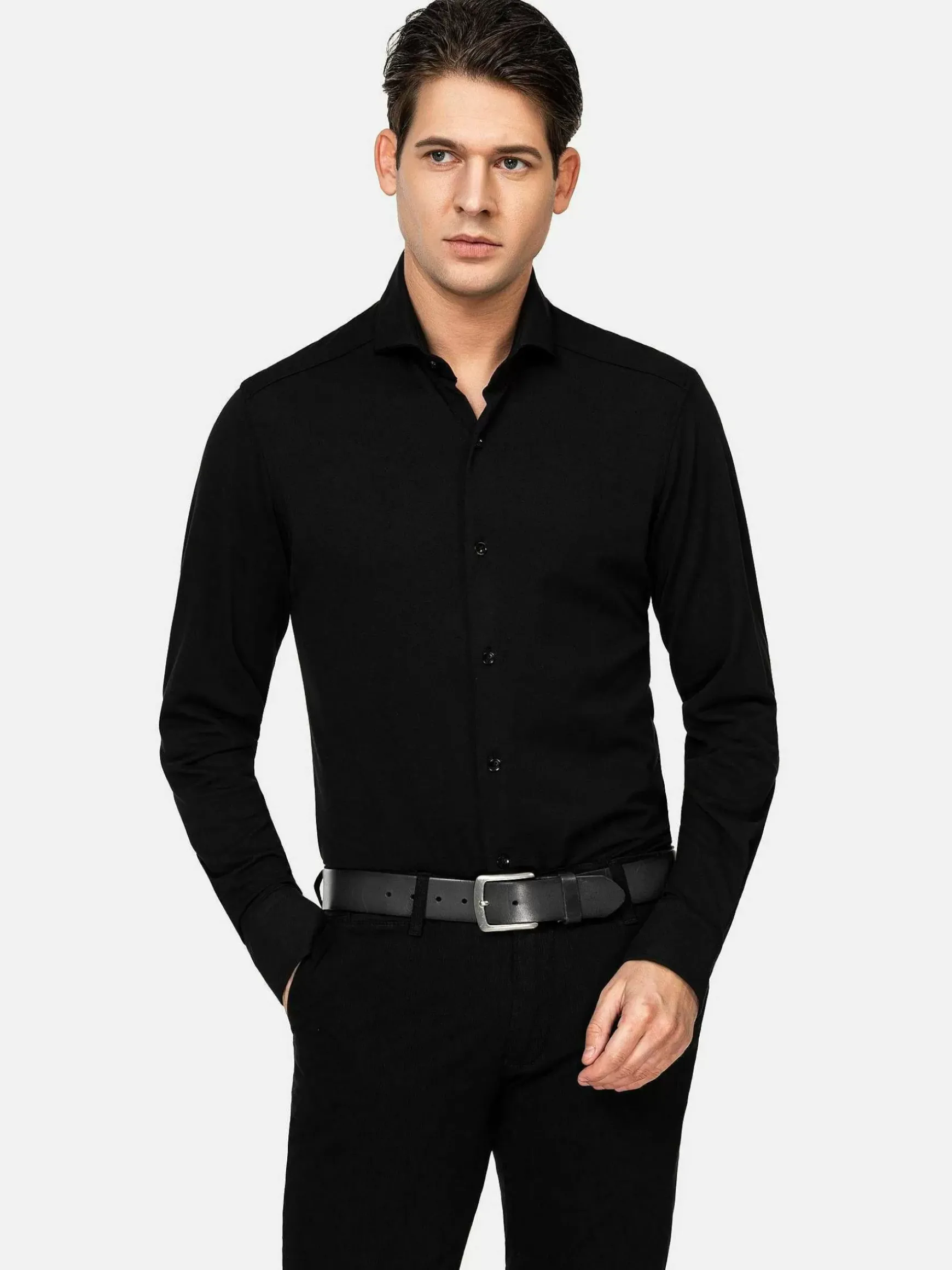 Overhemd Lange Mouw 75660 Sella Black