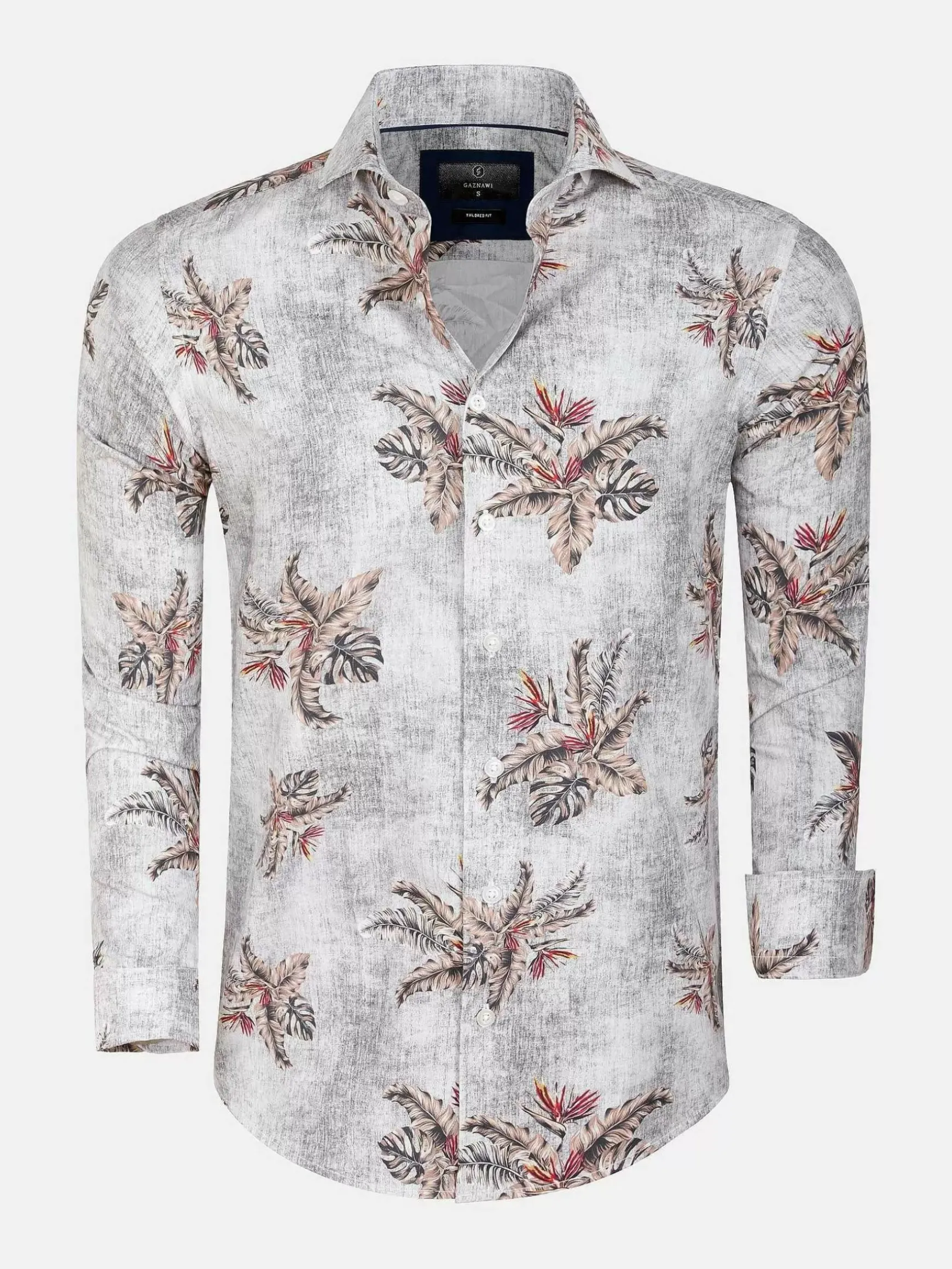 Overhemd Lange Mouw 65045 White Dark Brown