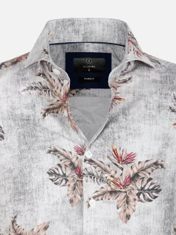 Overhemd Lange Mouw 65045 White Dark Brown