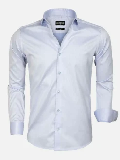 Overhemd Lange Mouw Prato 75563 Light Blue