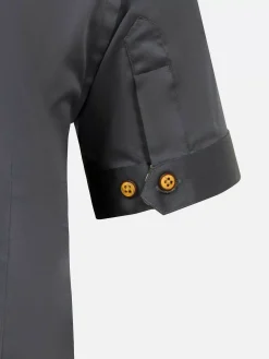 Owen Tailored Fit Anthracite Overhemd Korte Mouw