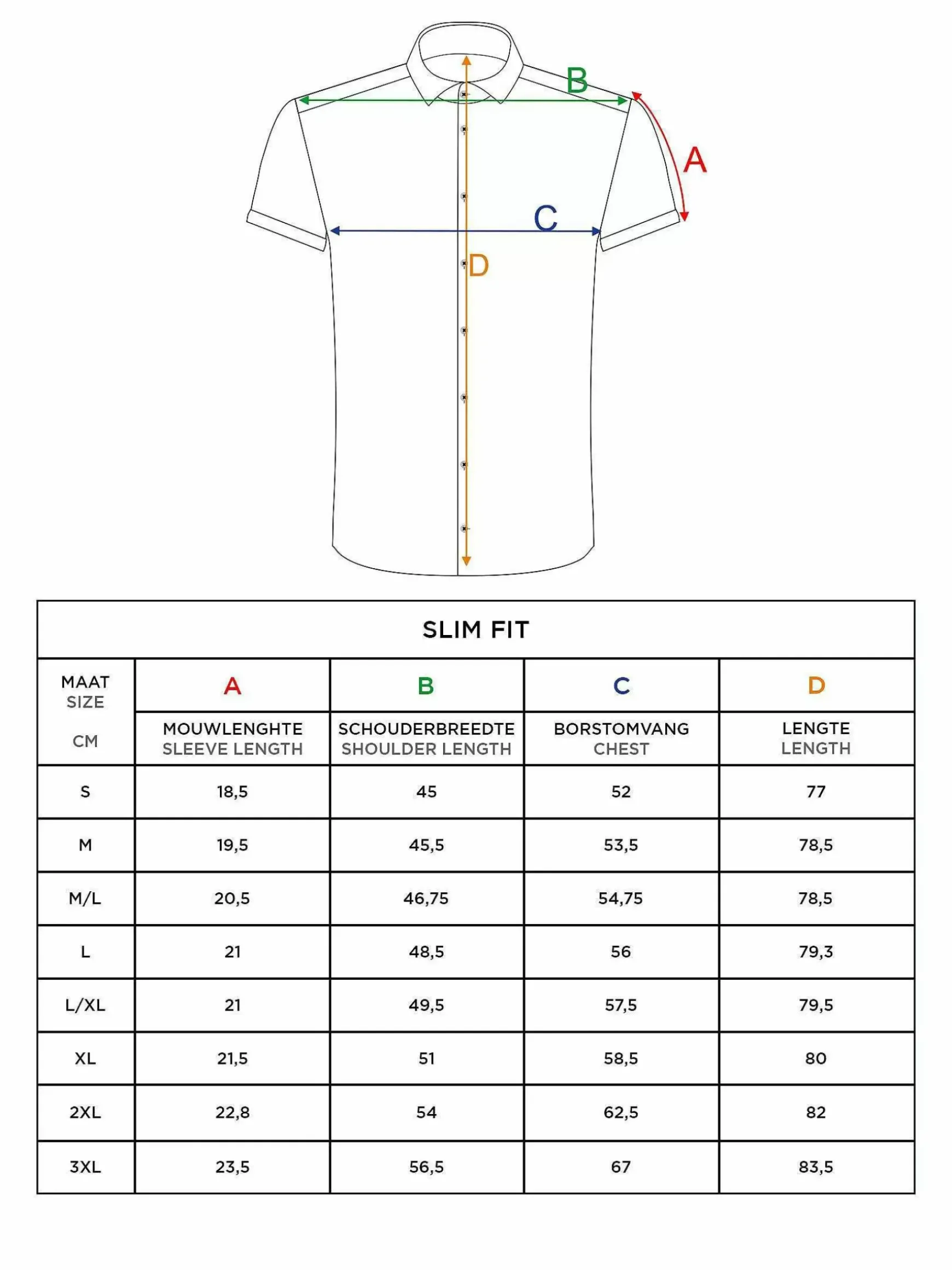 Parker Tailored Fit White Overhemd