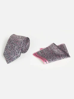 Pierce Navy Pink Stropdas