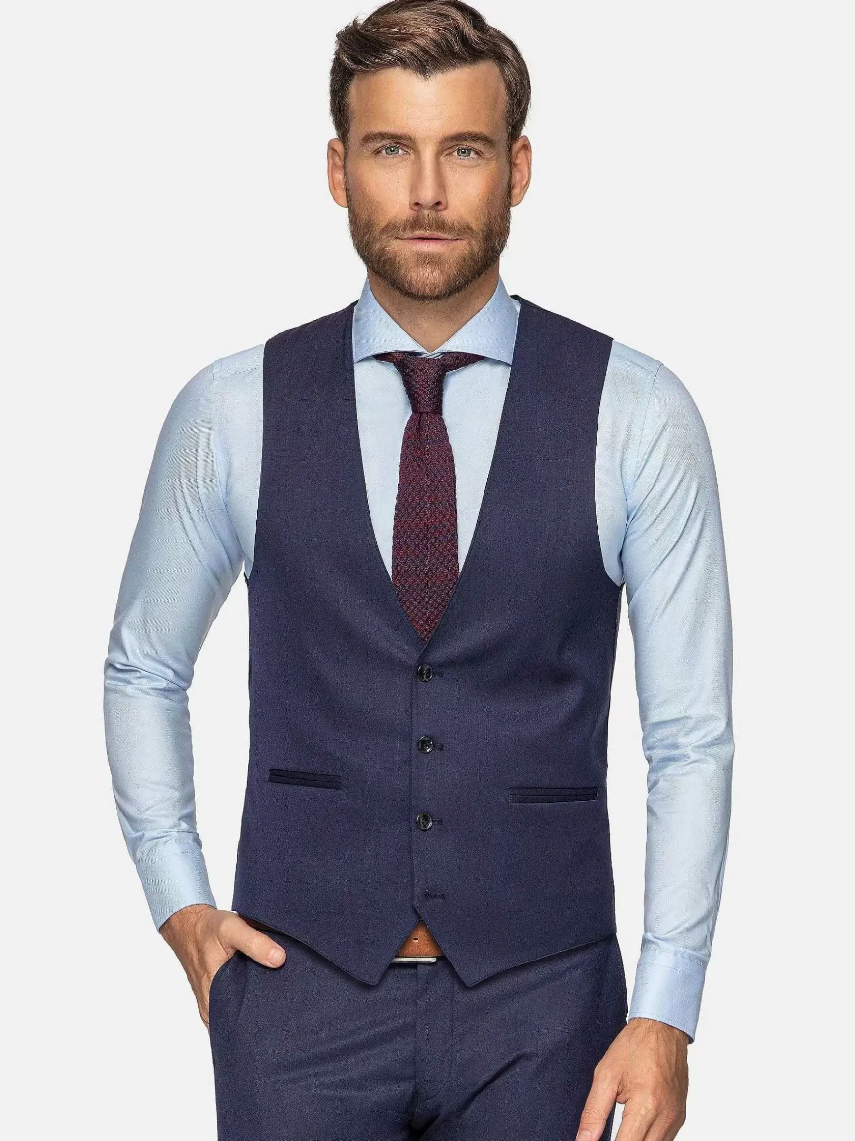 Plaid Vest 70071 Scotsville Navy