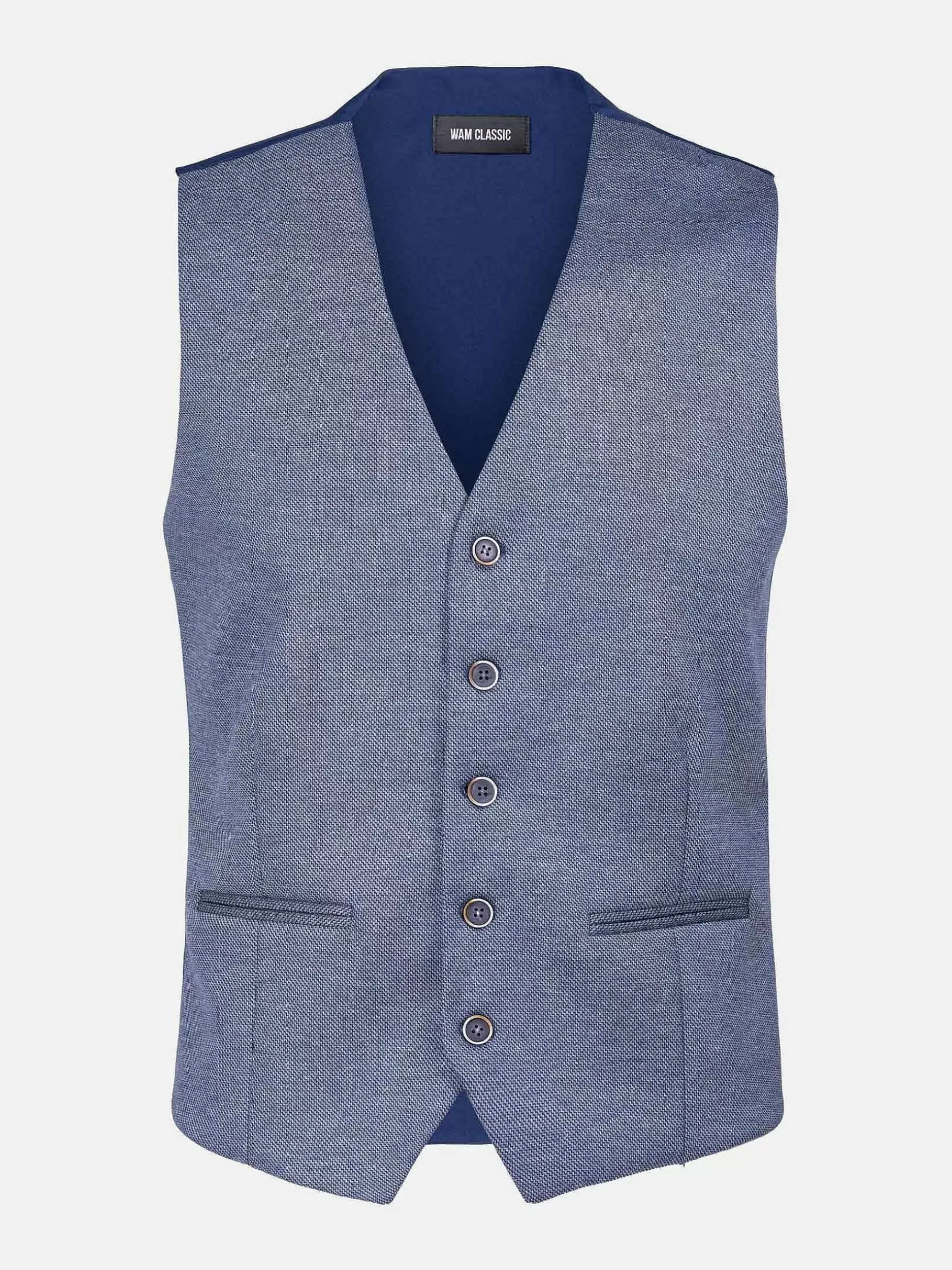 Plaid Vest Fabian Blue