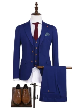 Plaid Vest Royal Blue