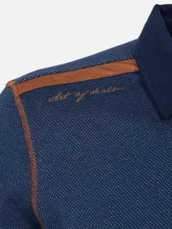 Playas Polo Collared Navy Sweater