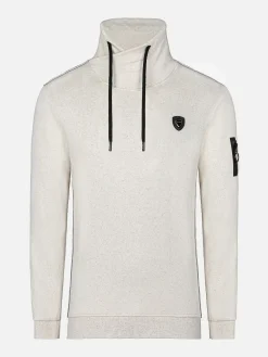 Quasar Mock Neck Beige Sweater