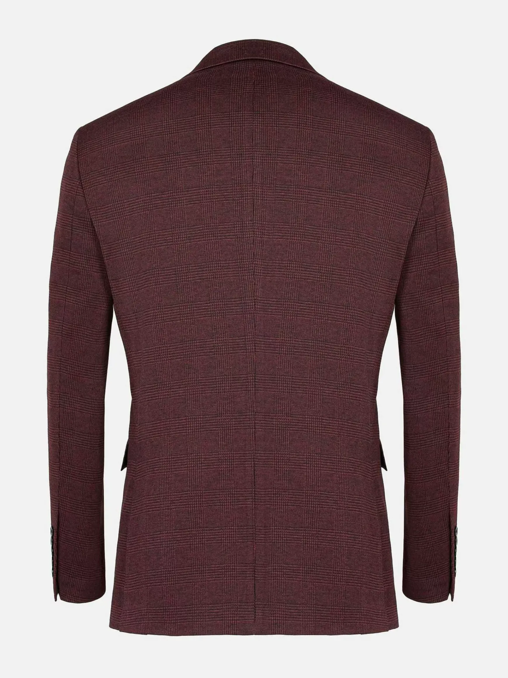 Red Wood Wide Lapel Dark Red Black Suit Colbert