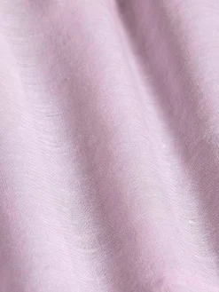 Redention Linen Pink Overhemd Lange Mouw