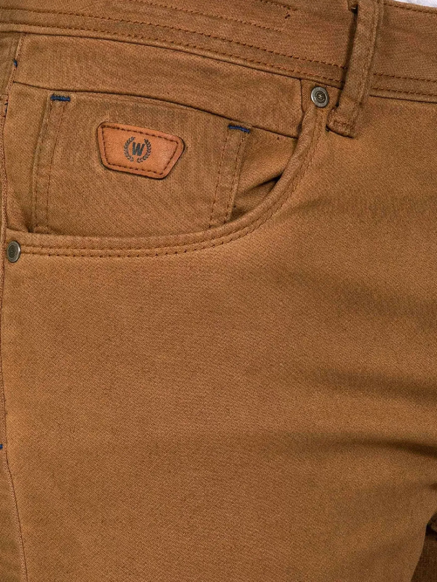 Sampson Beige Slim Fit Denim Korte Broek