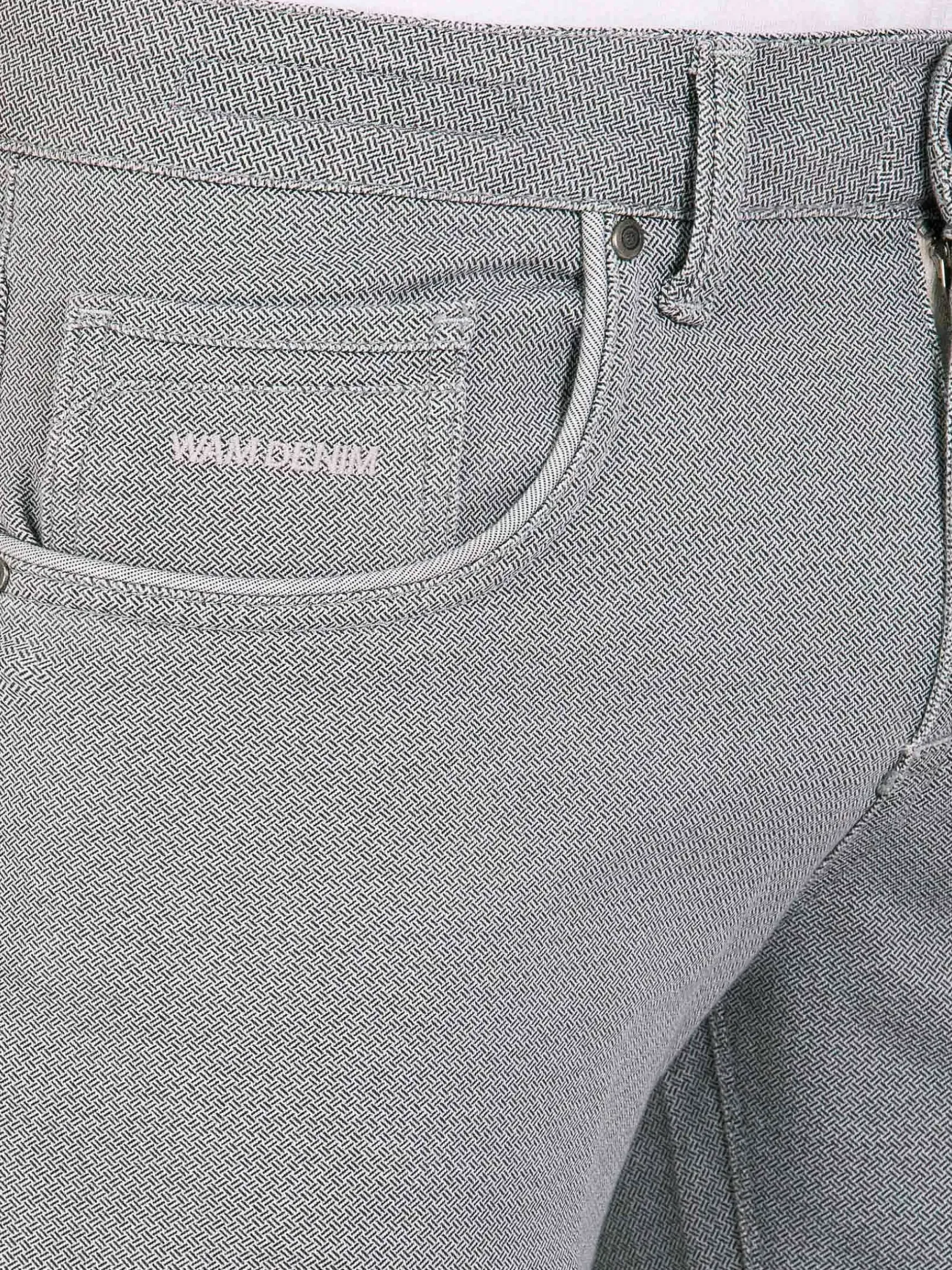 Santiago Slim Fit Textured Grey Jeans