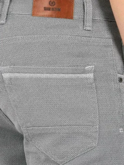 Santiago Slim Fit Textured Grey Jeans