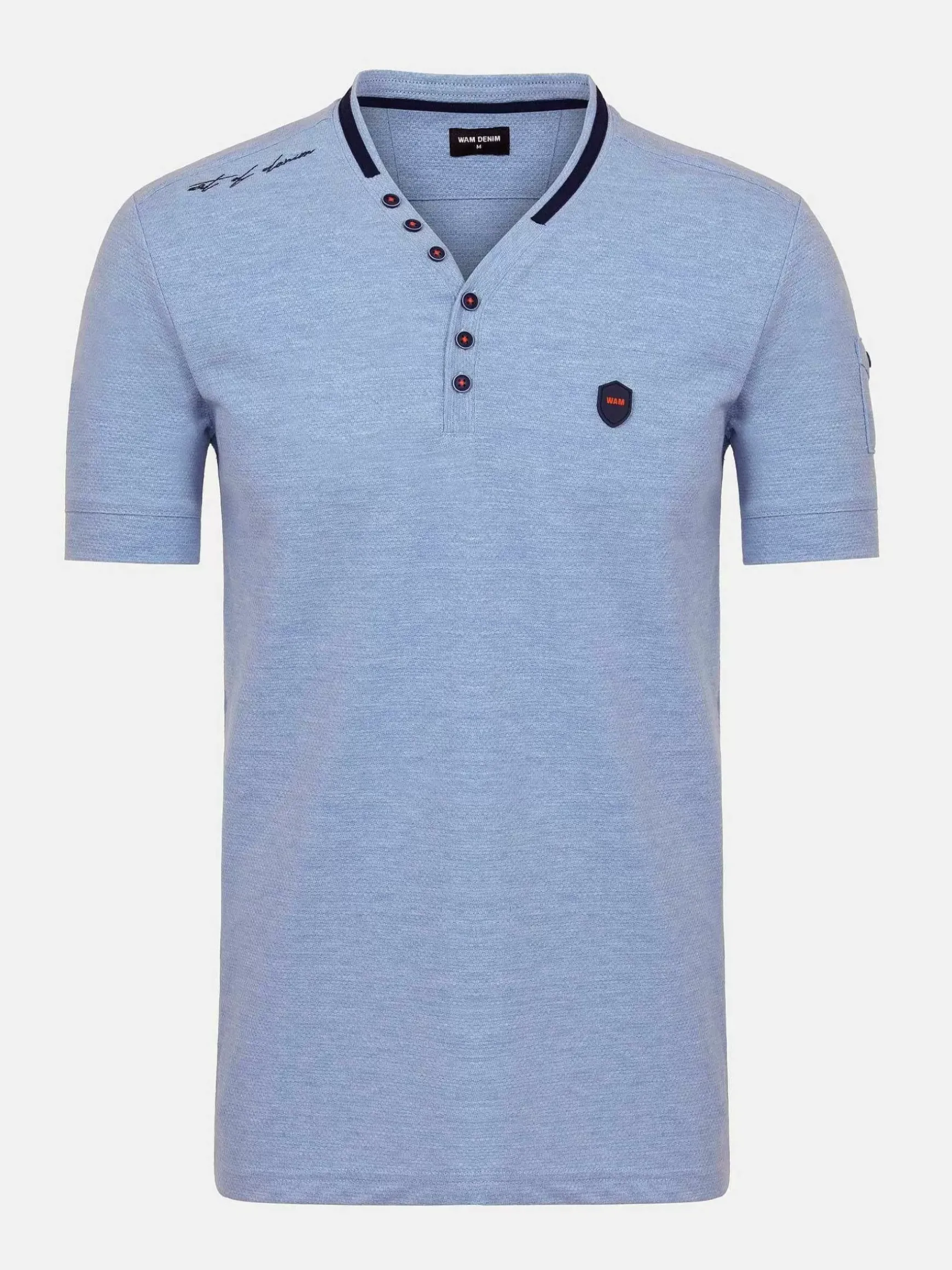 Schiltach Slim Fit Stretched Blue T-Shirt