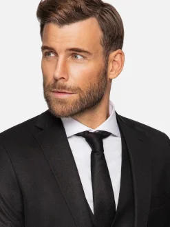 Scottsville Notch Lapel Black Suit Colbert