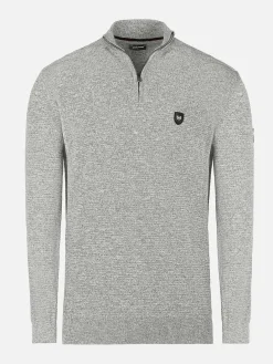 Sharon Half Zip Grey Sweater