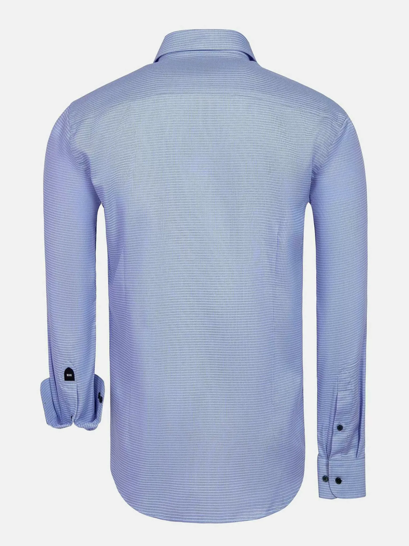 Sky Lake Blue Micro Patterned Long Sleeve Shirt