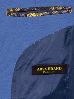 Slim Fit Indigo Textured Colbert