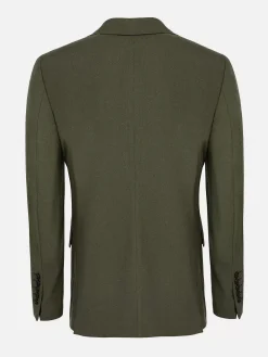 Slim Fit Khaki Textured Colbert