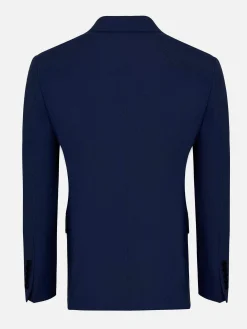Slim Fit Navy Textured Colbert