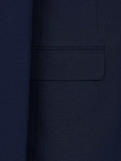 Slim Fit Navy Textured Colbert