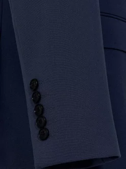 Slim Fit Navy Textured Colbert