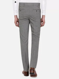 Slim Fit Textured Anthracite Pantalon