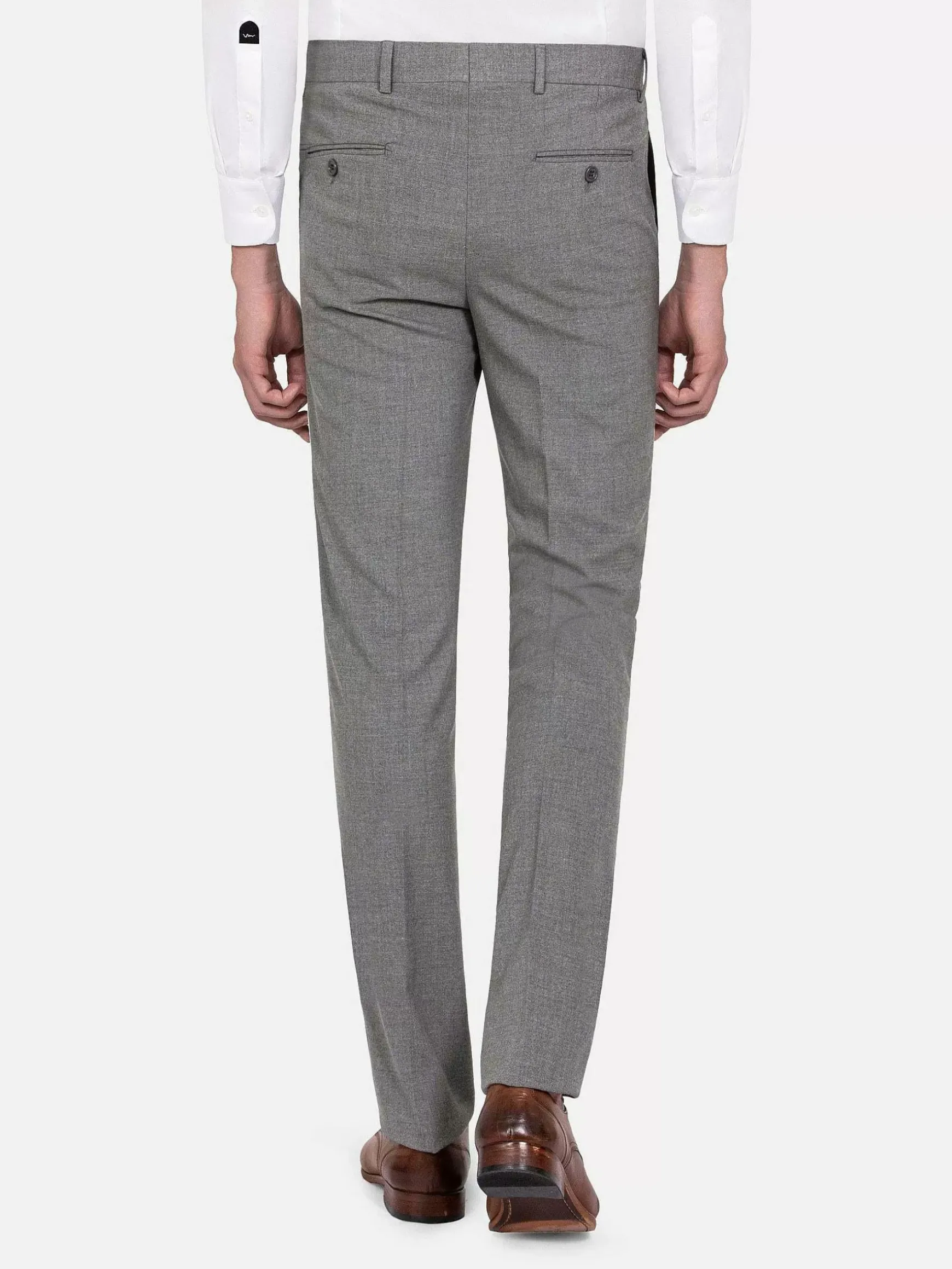 Slim Fit Textured Anthracite Pantalon