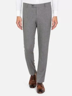Slim Fit Textured Anthracite Pantalon