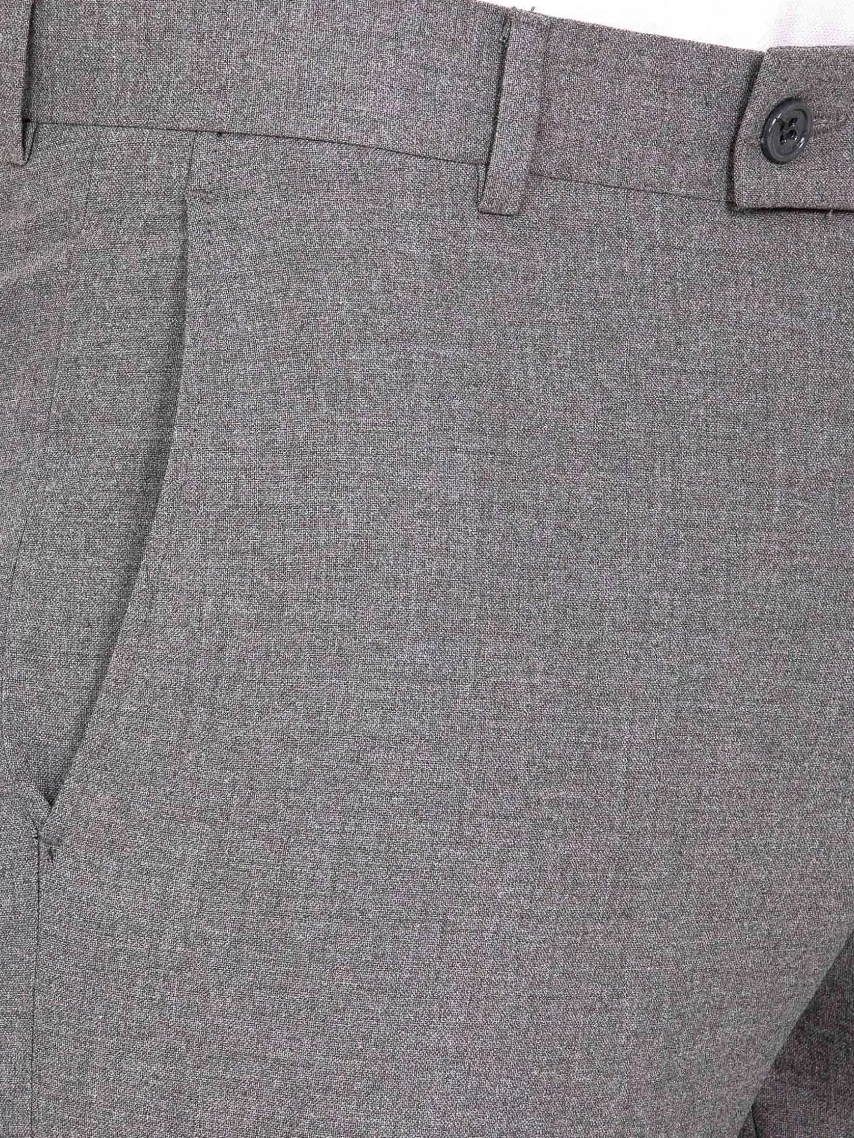 Slim Fit Textured Anthracite Pantalon