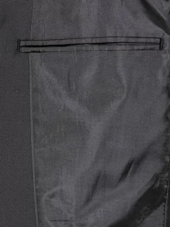 Slim Fit Textured Black Tuxedo Colbert