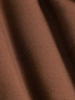 Slim Fit Textured Brown Pantalon