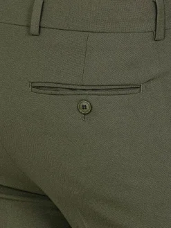 Slim Fit Textured Khaki Pantalon