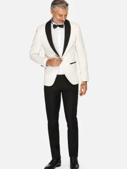 Slim Fit White Tuxedo Colbert